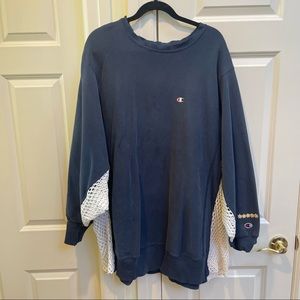 Luda Khanlari X Champion Old School Vintage Navy Sweater